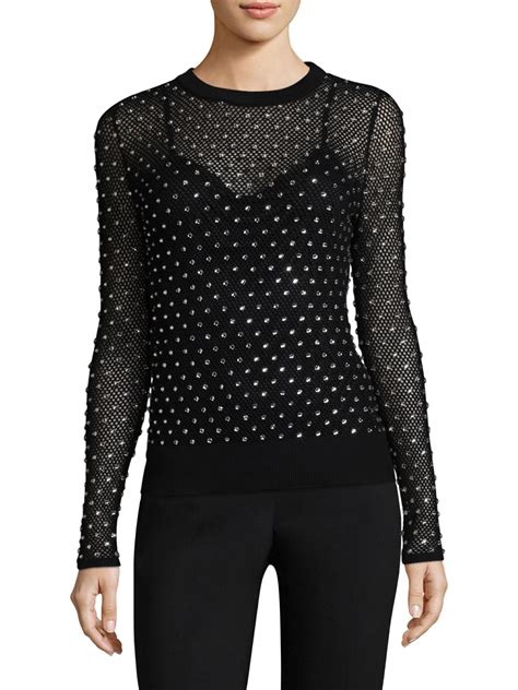 michael kors studded mesh sweater|Michael Kors sweatsuits.